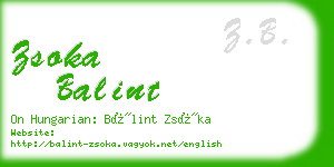 zsoka balint business card